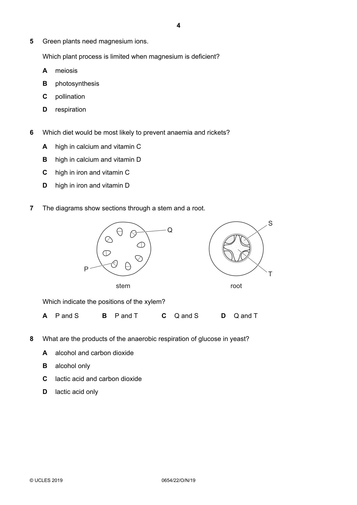 Cambridge IGCSE Sciences - Co-ordinated (Double) 0654 2019 Oct/Nov Paper 2 · Variant 2 question paper, page 4 of 16