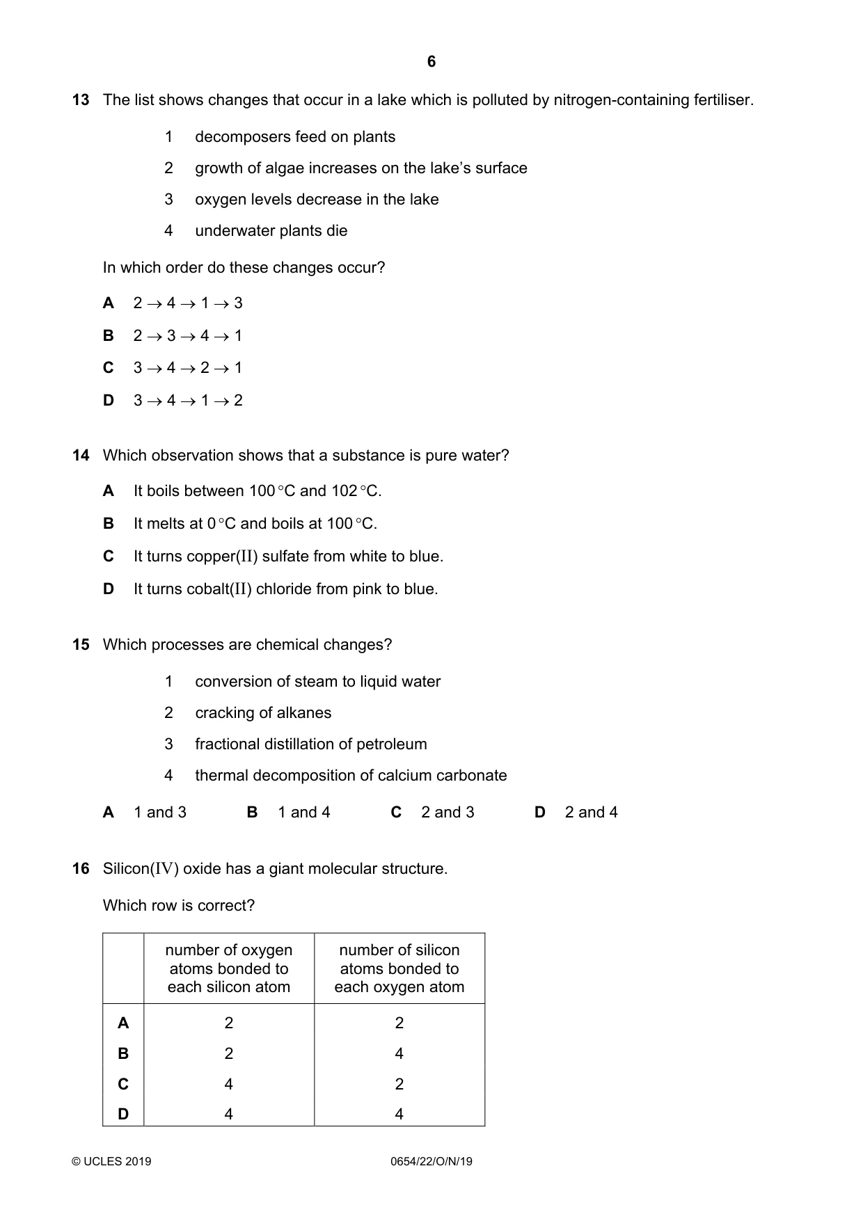 Cambridge IGCSE Sciences - Co-ordinated (Double) 0654 2019 Oct/Nov Paper 2 · Variant 2 question paper, page 6 of 16
