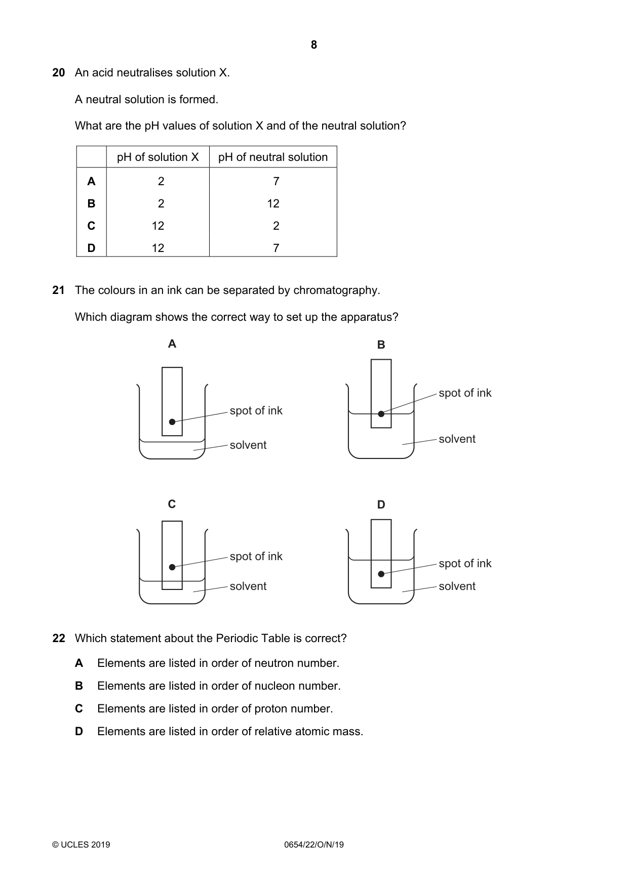 Cambridge IGCSE Sciences - Co-ordinated (Double) 0654 2019 Oct/Nov Paper 2 · Variant 2 question paper, page 8 of 16