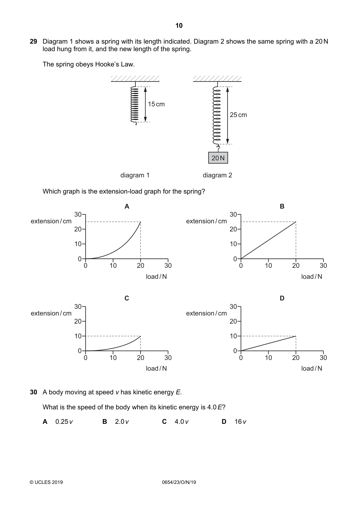 Cambridge IGCSE Sciences - Co-ordinated (Double) 0654 2019 Oct/Nov Paper 2 · Variant 3 question paper, page 10 of 16