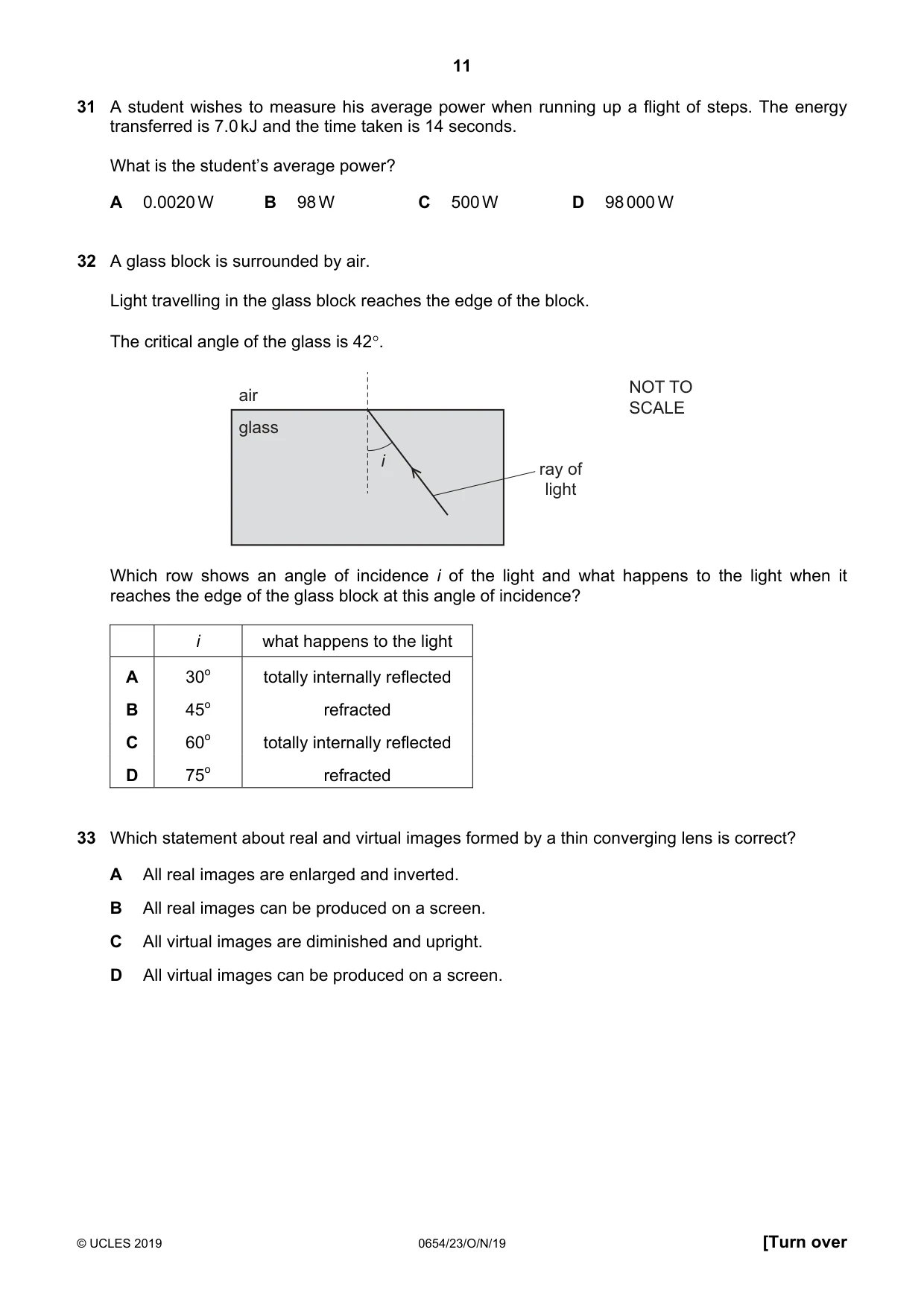 Cambridge IGCSE Sciences - Co-ordinated (Double) 0654 2019 Oct/Nov Paper 2 · Variant 3 question paper, page 11 of 16