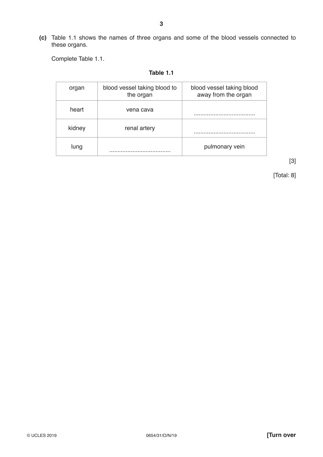 Cambridge IGCSE Sciences - Co-ordinated (Double) 0654 2019 Oct/Nov Paper 3 · Variant 1 question paper, page 3 of 32