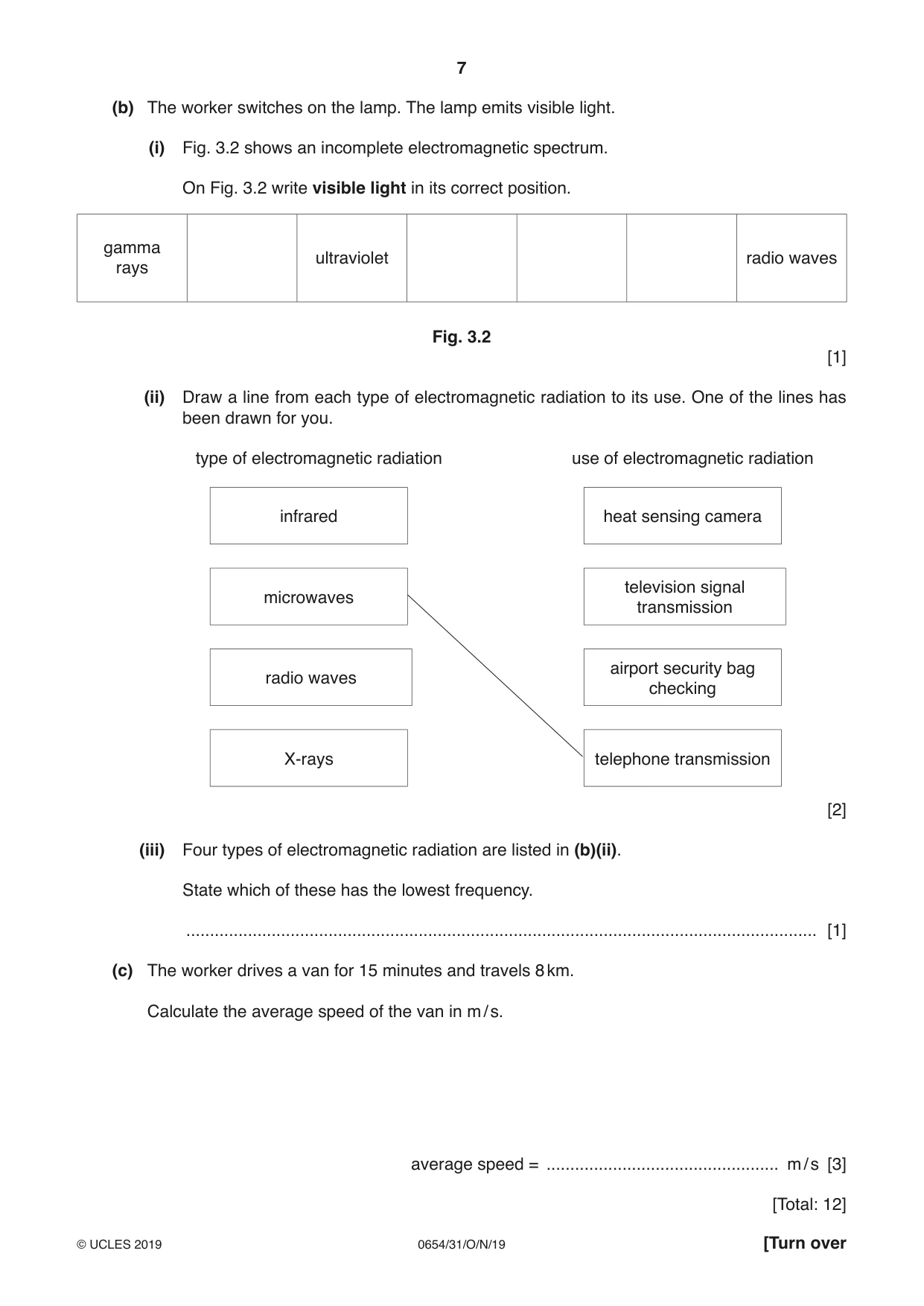 Cambridge IGCSE Sciences - Co-ordinated (Double) 0654 2019 Oct/Nov Paper 3 · Variant 1 question paper, page 7 of 32