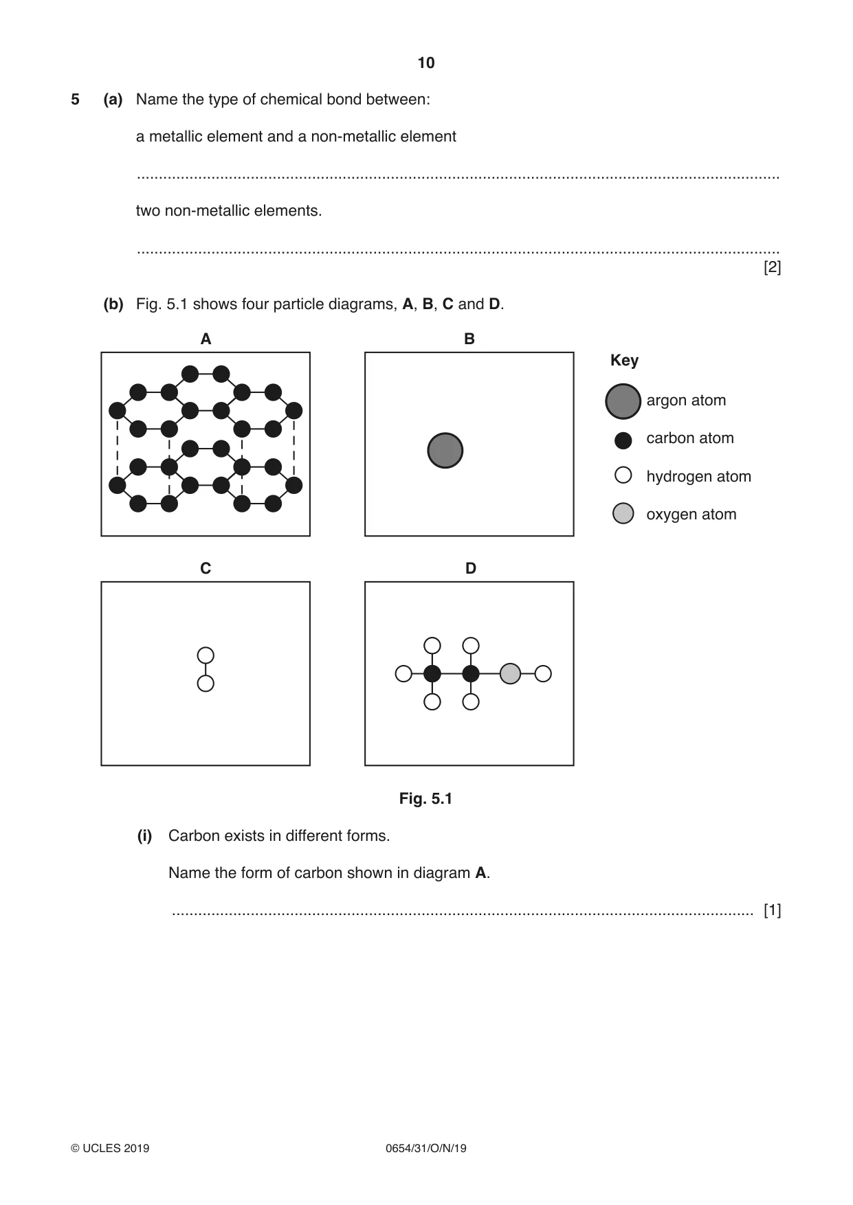 Cambridge IGCSE Sciences - Co-ordinated (Double) 0654 2019 Oct/Nov Paper 3 · Variant 1 question paper, page 10 of 32