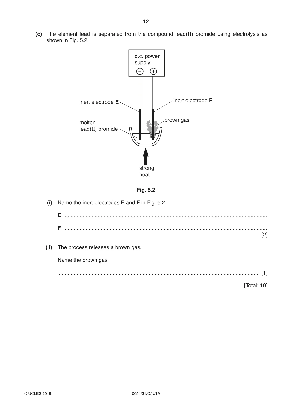 Cambridge IGCSE Sciences - Co-ordinated (Double) 0654 2019 Oct/Nov Paper 3 · Variant 1 question paper, page 12 of 32