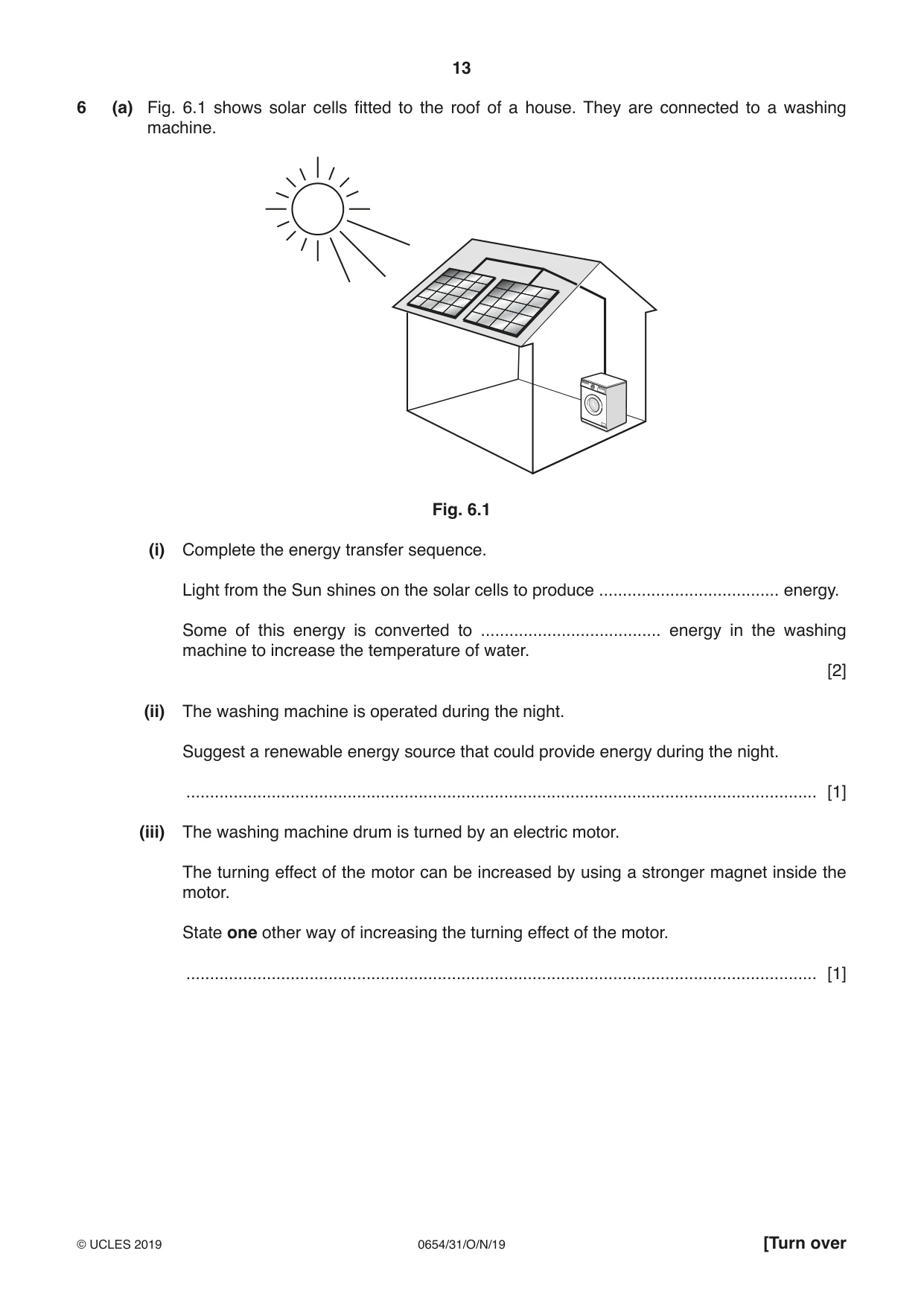 Cambridge IGCSE Sciences - Co-ordinated (Double) 0654 2019 Oct/Nov Paper 3 · Variant 1 question paper, page 13 of 32