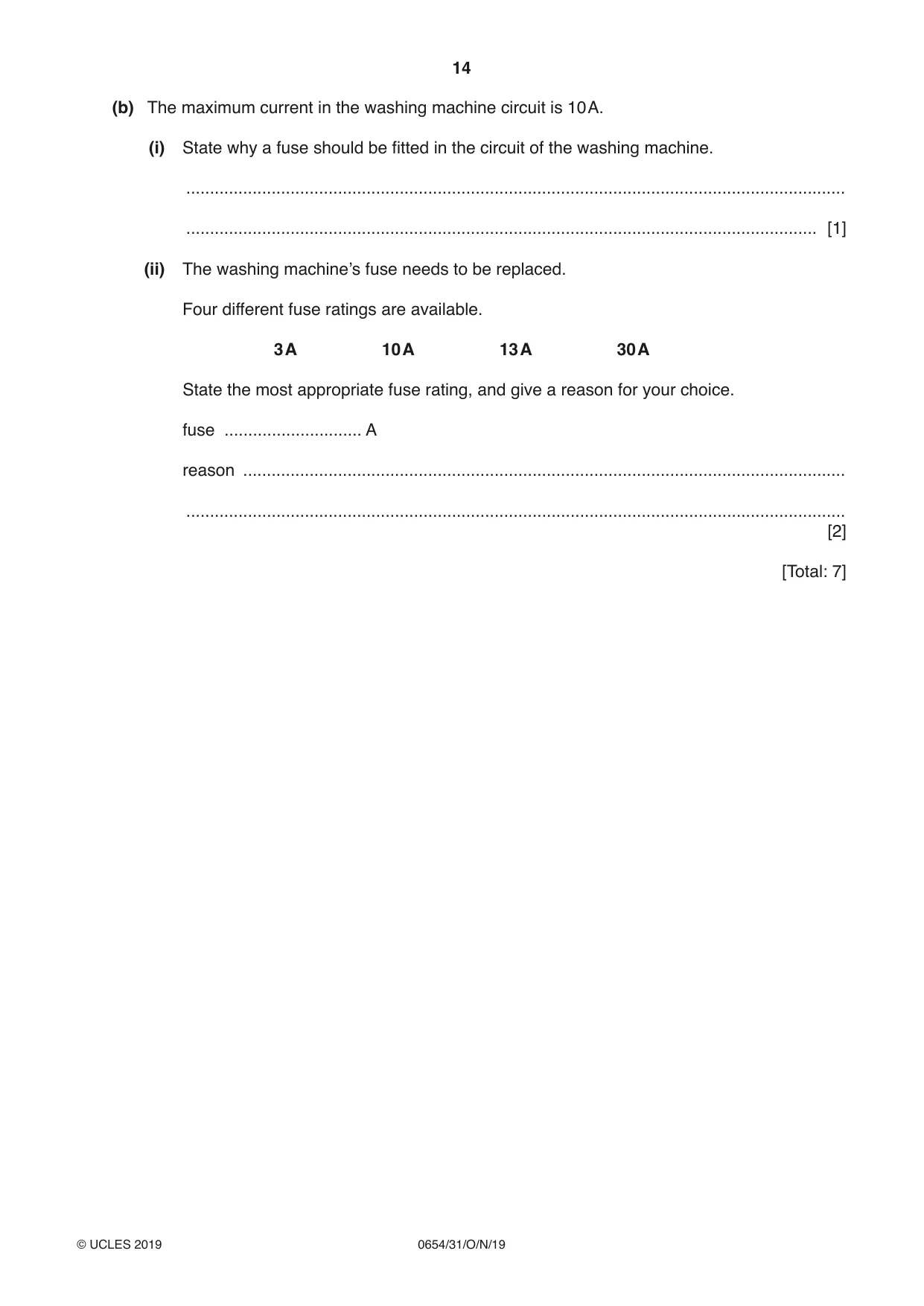 Cambridge IGCSE Sciences - Co-ordinated (Double) 0654 2019 Oct/Nov Paper 3 · Variant 1 question paper, page 14 of 32