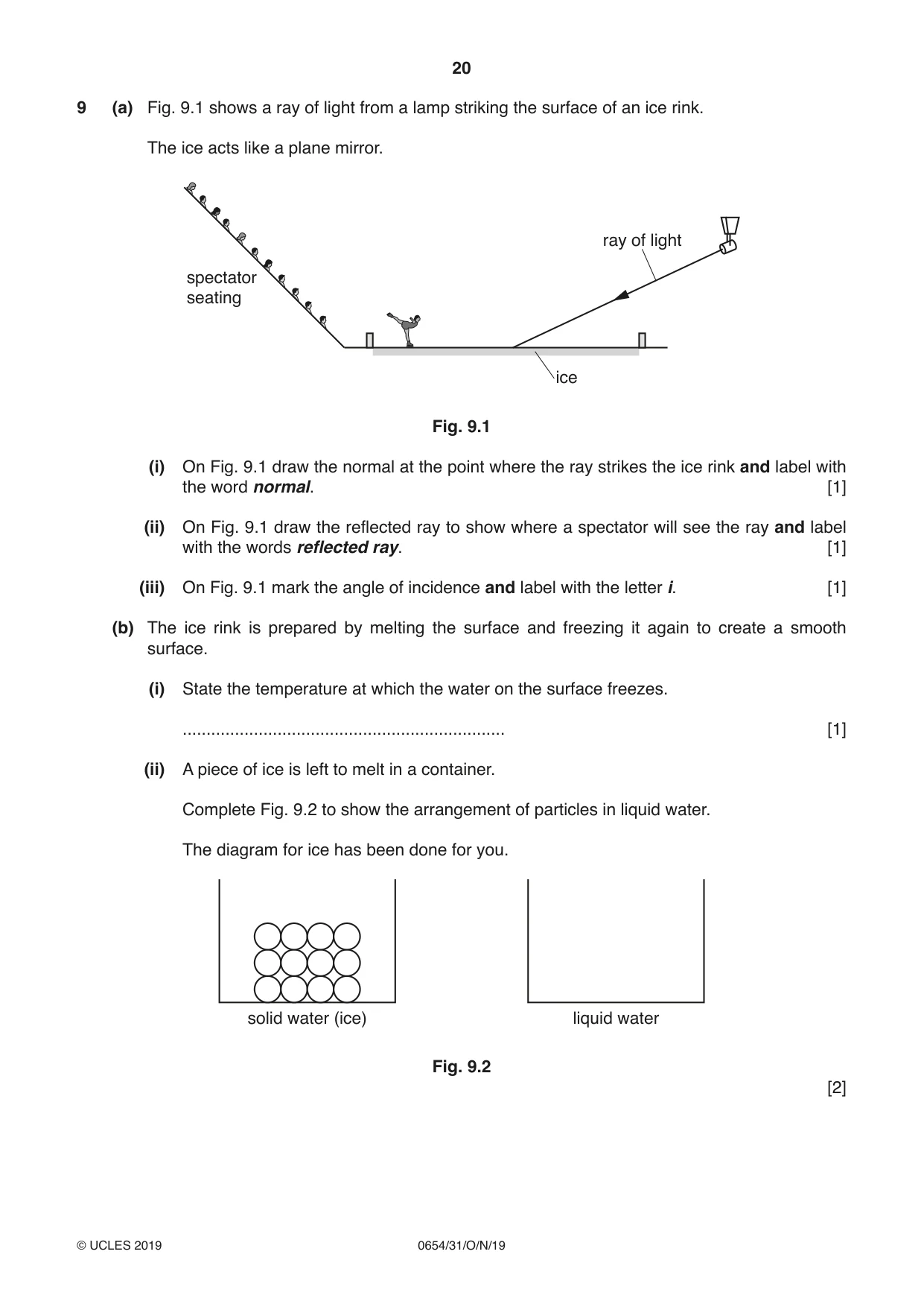 Cambridge IGCSE Sciences - Co-ordinated (Double) 0654 2019 Oct/Nov Paper 3 · Variant 1 question paper, page 20 of 32