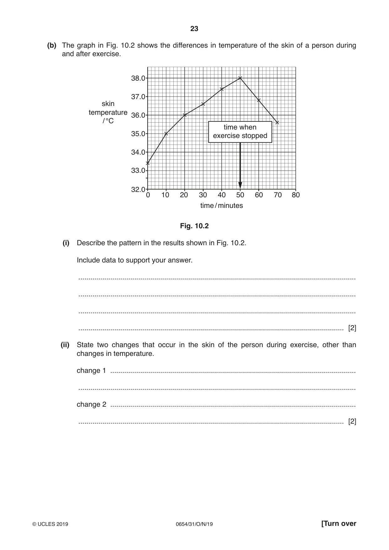 Cambridge IGCSE Sciences - Co-ordinated (Double) 0654 2019 Oct/Nov Paper 3 · Variant 1 question paper, page 23 of 32