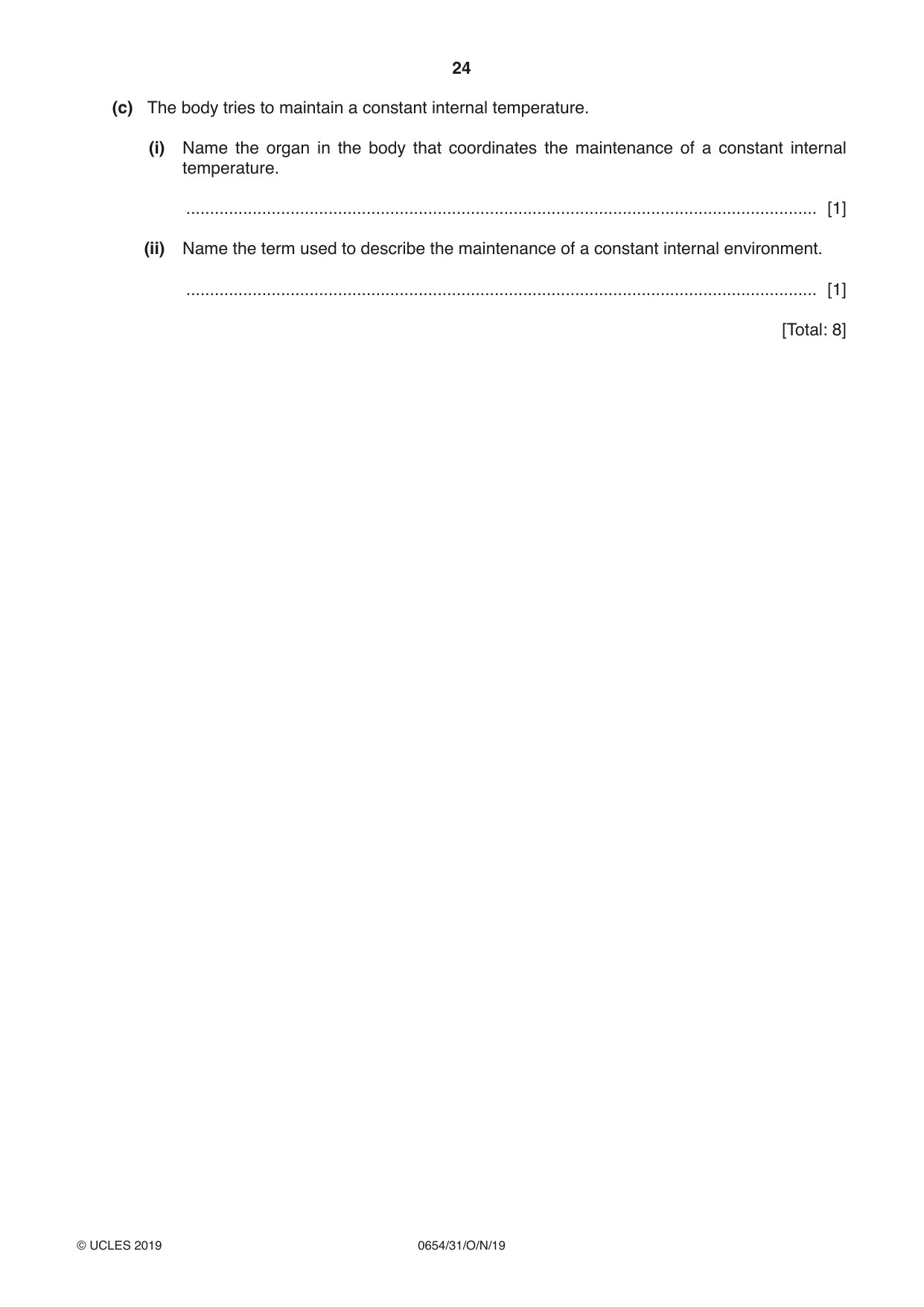 Cambridge IGCSE Sciences - Co-ordinated (Double) 0654 2019 Oct/Nov Paper 3 · Variant 1 question paper, page 24 of 32
