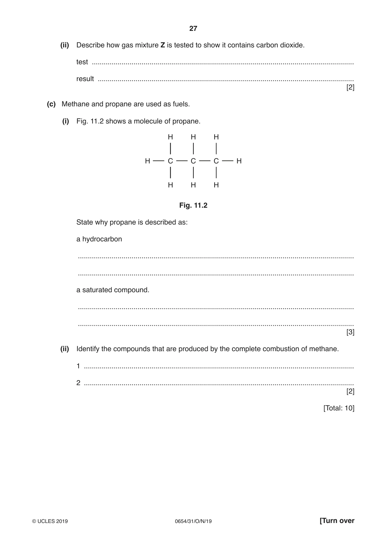 Cambridge IGCSE Sciences - Co-ordinated (Double) 0654 2019 Oct/Nov Paper 3 · Variant 1 question paper, page 27 of 32