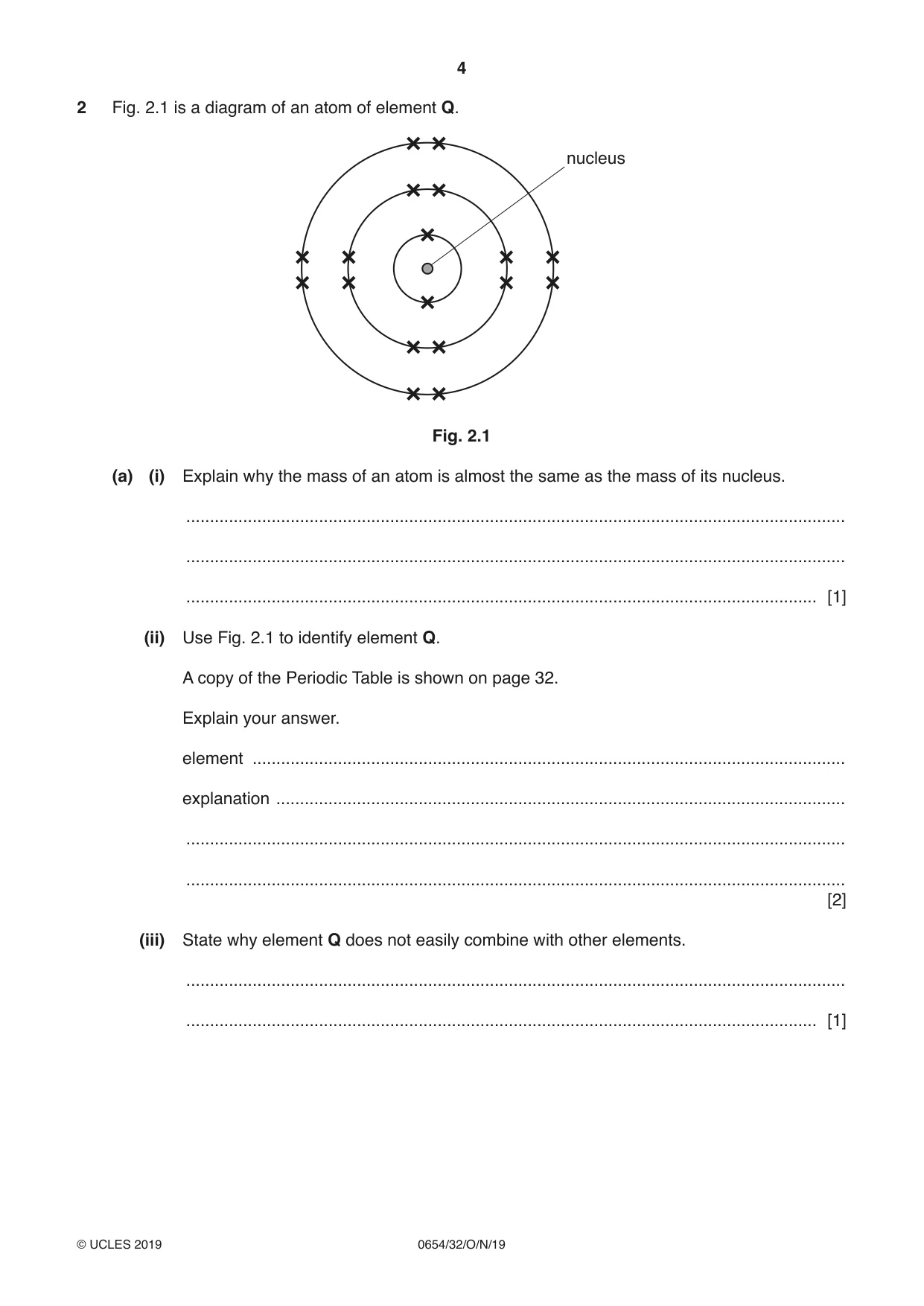 Cambridge IGCSE Sciences - Co-ordinated (Double) 0654 2019 Oct/Nov Paper 3 · Variant 2 question paper, page 4 of 32