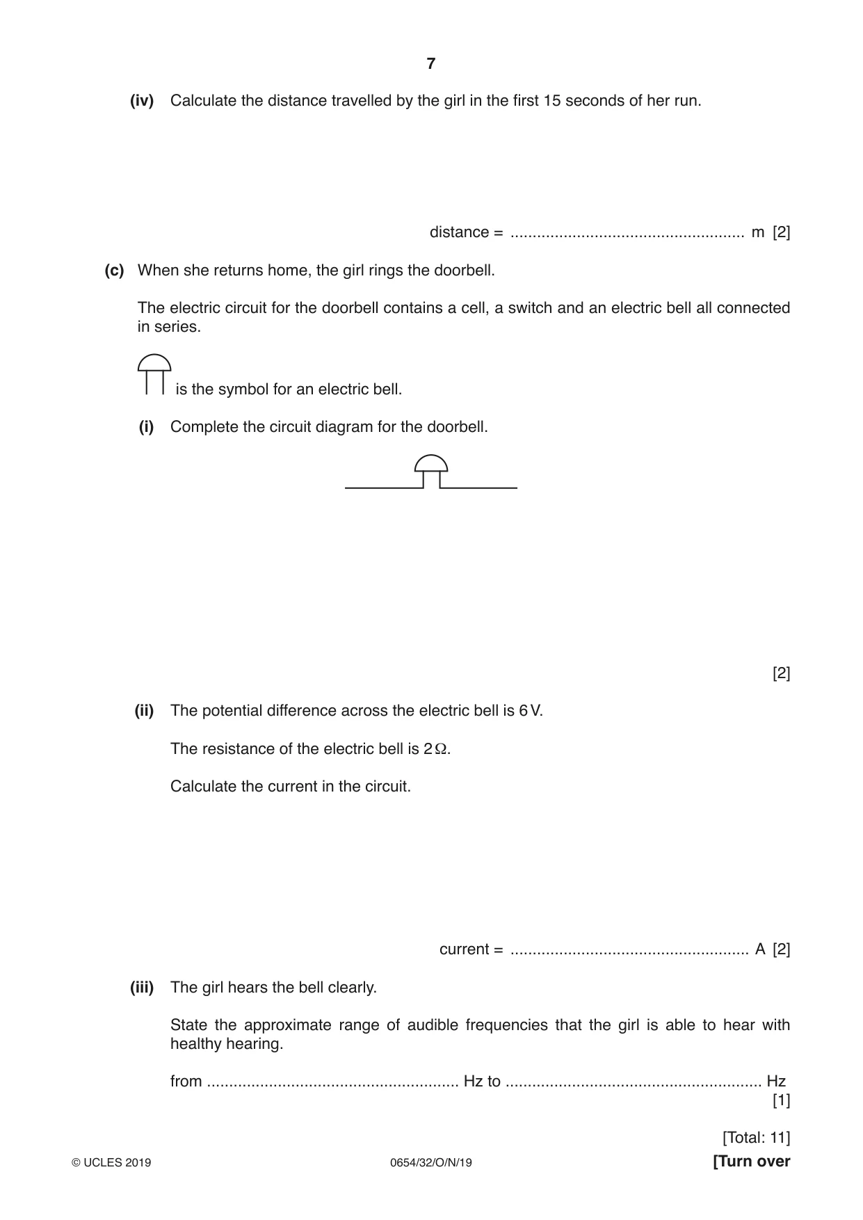 Cambridge IGCSE Sciences - Co-ordinated (Double) 0654 2019 Oct/Nov Paper 3 · Variant 2 question paper, page 7 of 32