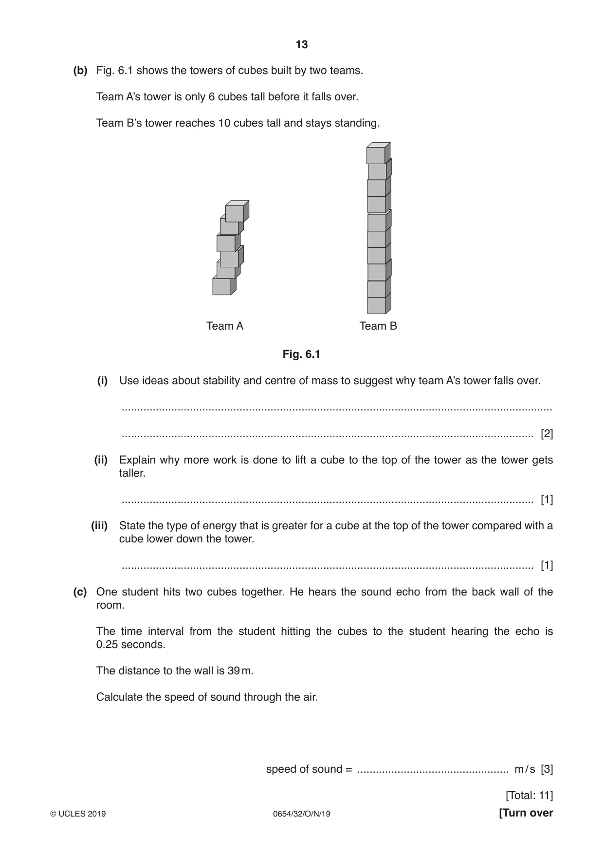 Cambridge IGCSE Sciences - Co-ordinated (Double) 0654 2019 Oct/Nov Paper 3 · Variant 2 question paper, page 13 of 32