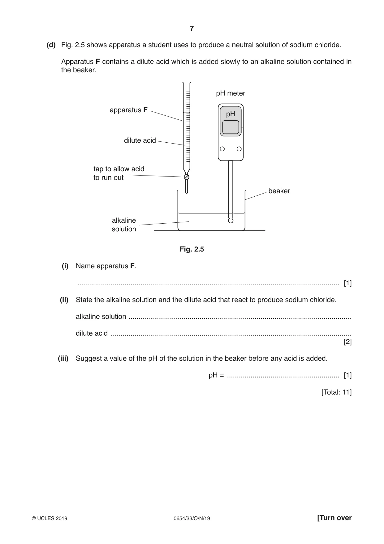 Cambridge IGCSE Sciences - Co-ordinated (Double) 0654 2019 Oct/Nov Paper 3 · Variant 3 question paper, page 7 of 32