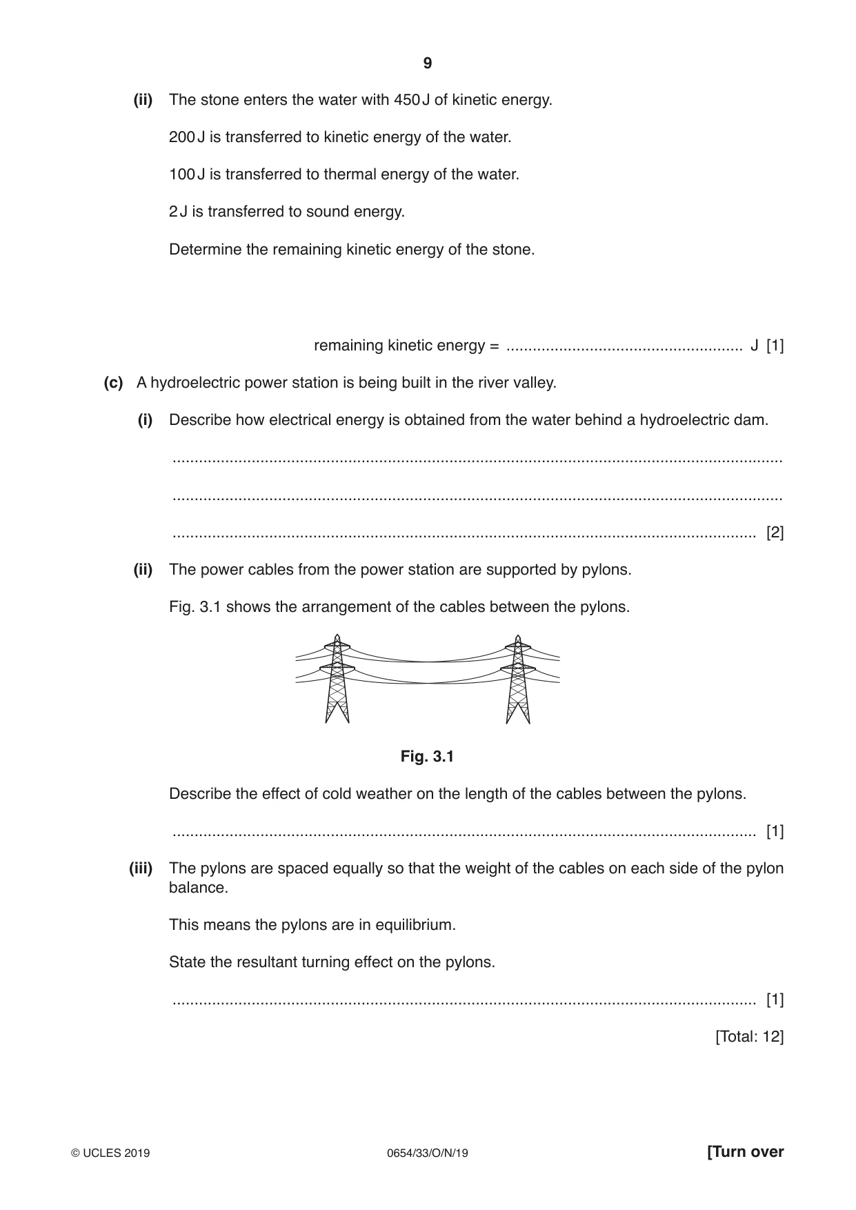 Cambridge IGCSE Sciences - Co-ordinated (Double) 0654 2019 Oct/Nov Paper 3 · Variant 3 question paper, page 9 of 32