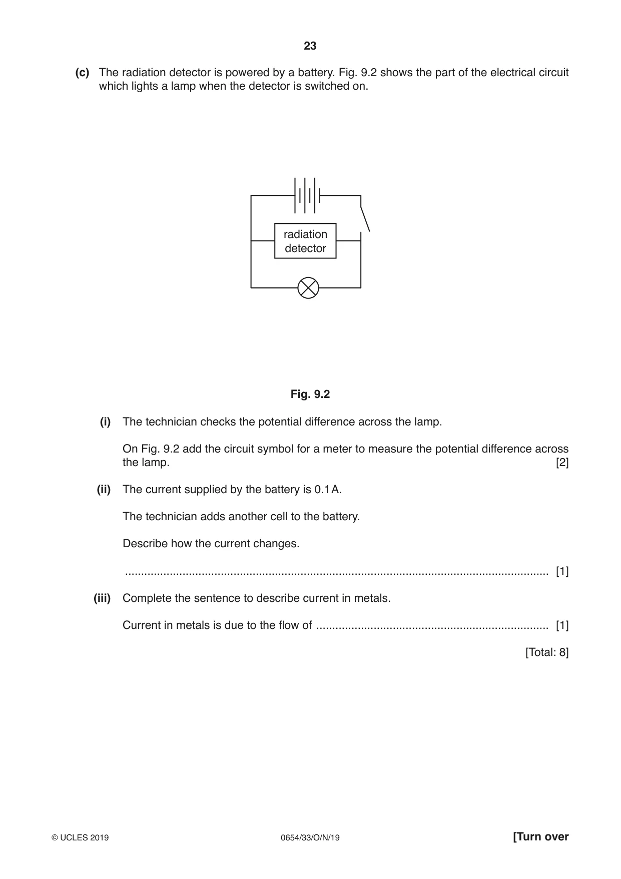 Cambridge IGCSE Sciences - Co-ordinated (Double) 0654 2019 Oct/Nov Paper 3 · Variant 3 question paper, page 23 of 32