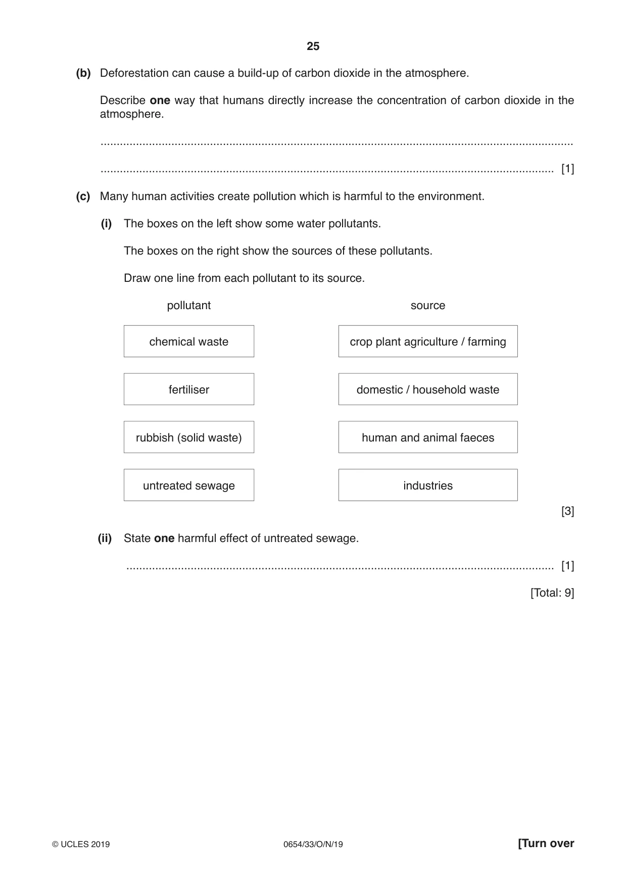 Cambridge IGCSE Sciences - Co-ordinated (Double) 0654 2019 Oct/Nov Paper 3 · Variant 3 question paper, page 25 of 32