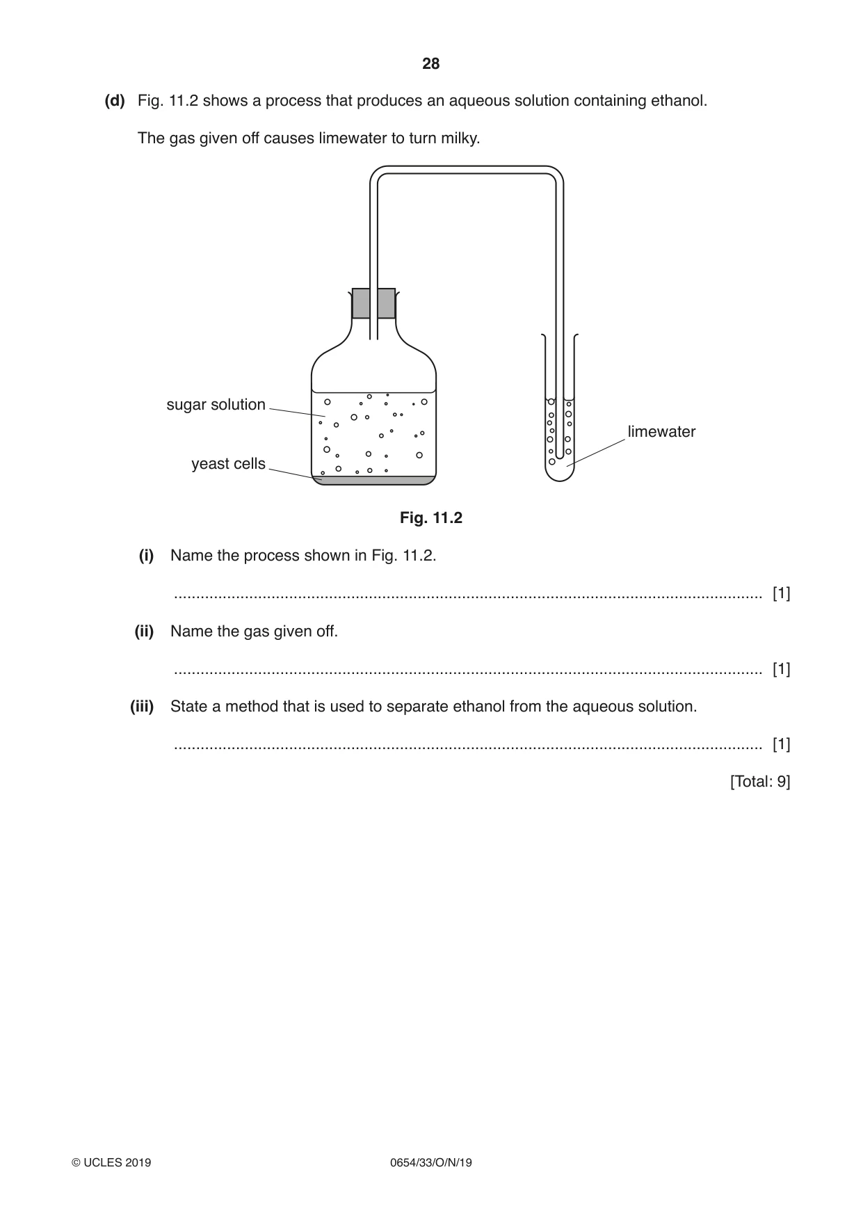 Cambridge IGCSE Sciences - Co-ordinated (Double) 0654 2019 Oct/Nov Paper 3 · Variant 3 question paper, page 28 of 32