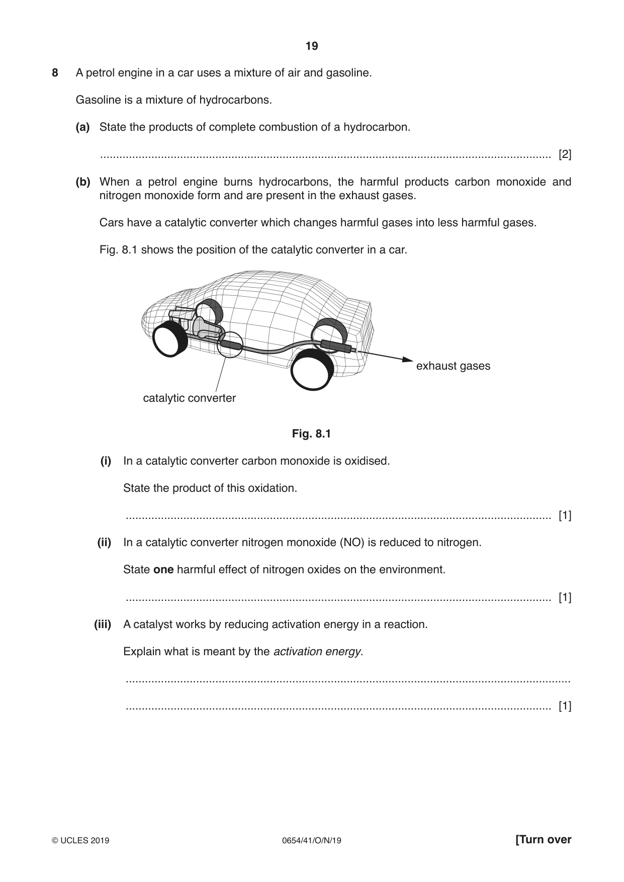 Cambridge IGCSE Sciences - Co-ordinated (Double) 0654 2019 Oct/Nov Paper 4 · Variant 1 question paper, page 19 of 32