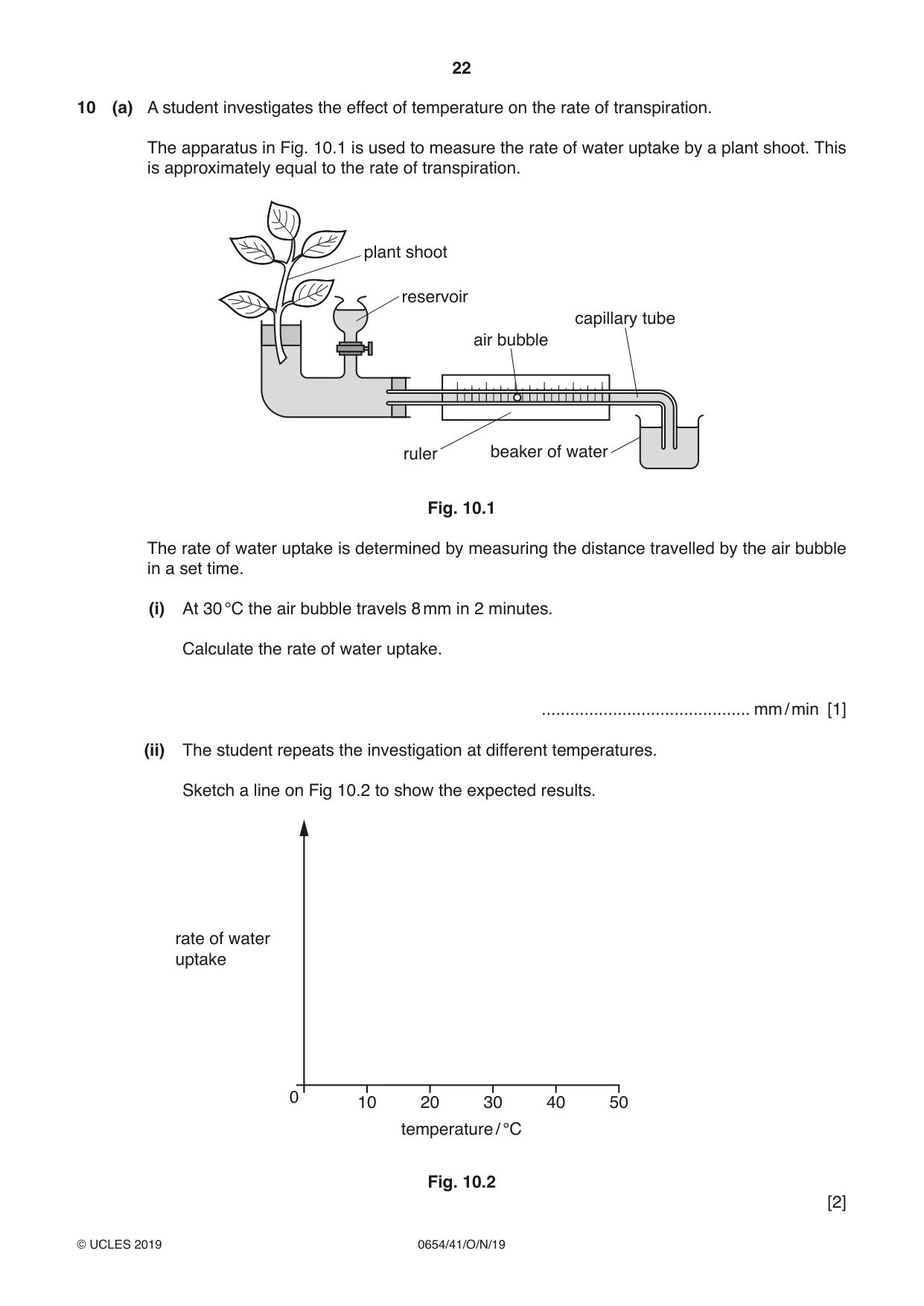 Cambridge IGCSE Sciences - Co-ordinated (Double) 0654 2019 Oct/Nov Paper 4 · Variant 1 question paper, page 22 of 32