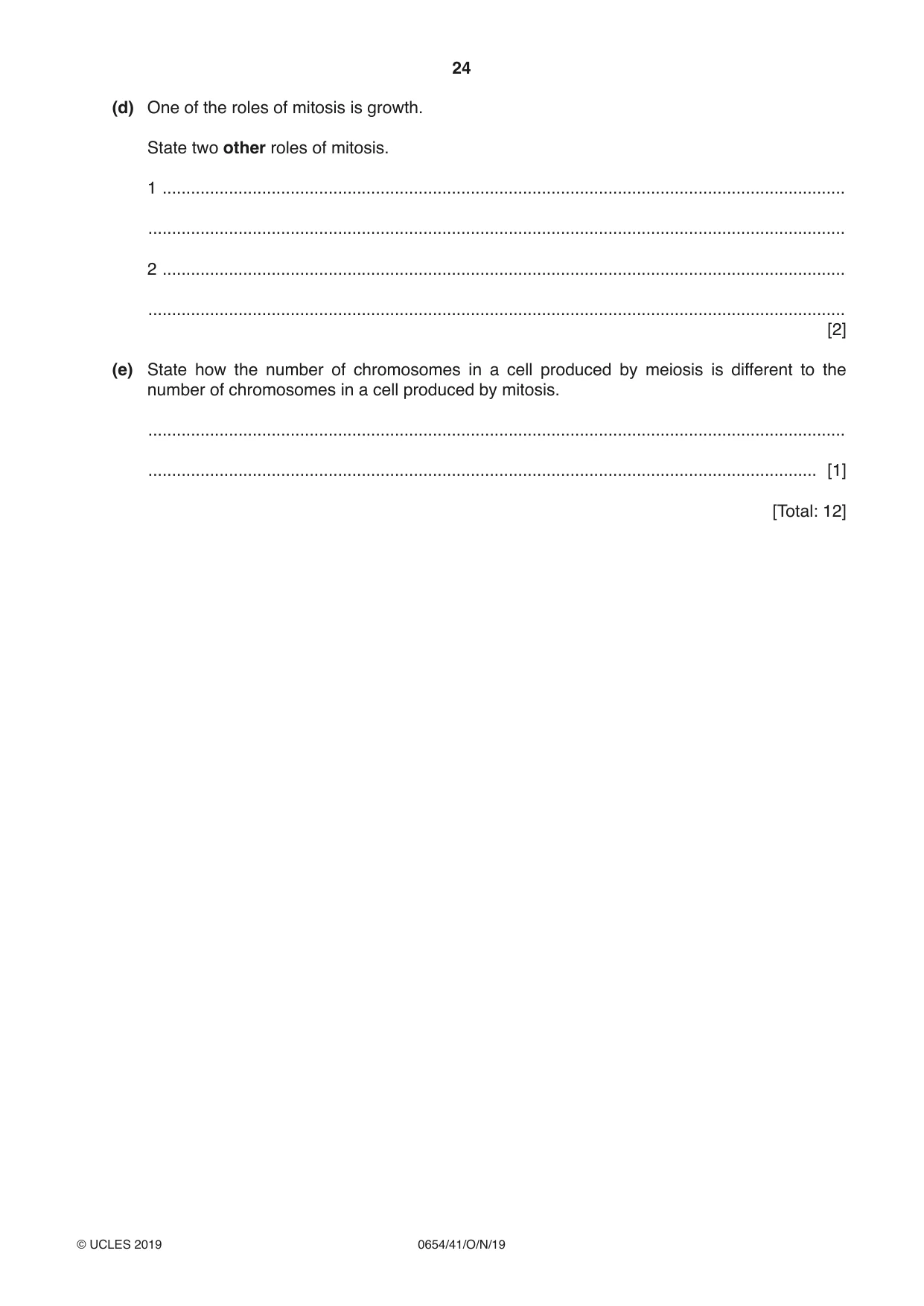 Cambridge IGCSE Sciences - Co-ordinated (Double) 0654 2019 Oct/Nov Paper 4 · Variant 1 question paper, page 24 of 32