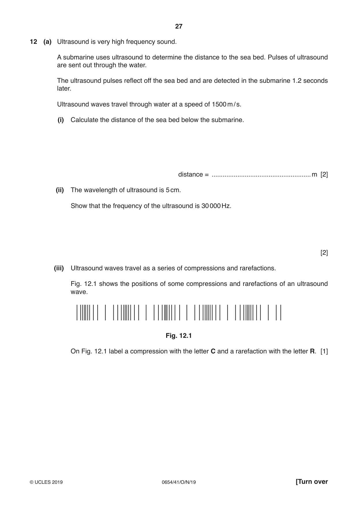 Cambridge IGCSE Sciences - Co-ordinated (Double) 0654 2019 Oct/Nov Paper 4 · Variant 1 question paper, page 27 of 32