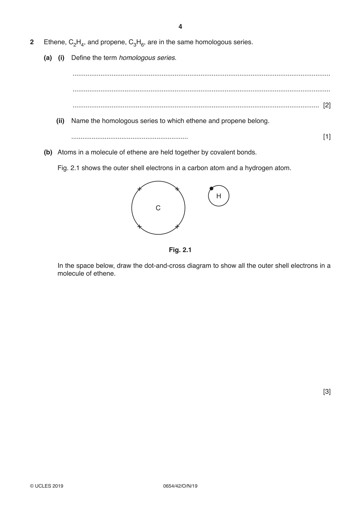 Cambridge IGCSE Sciences - Co-ordinated (Double) 0654 2019 Oct/Nov Paper 4 · Variant 2 question paper, page 4 of 28
