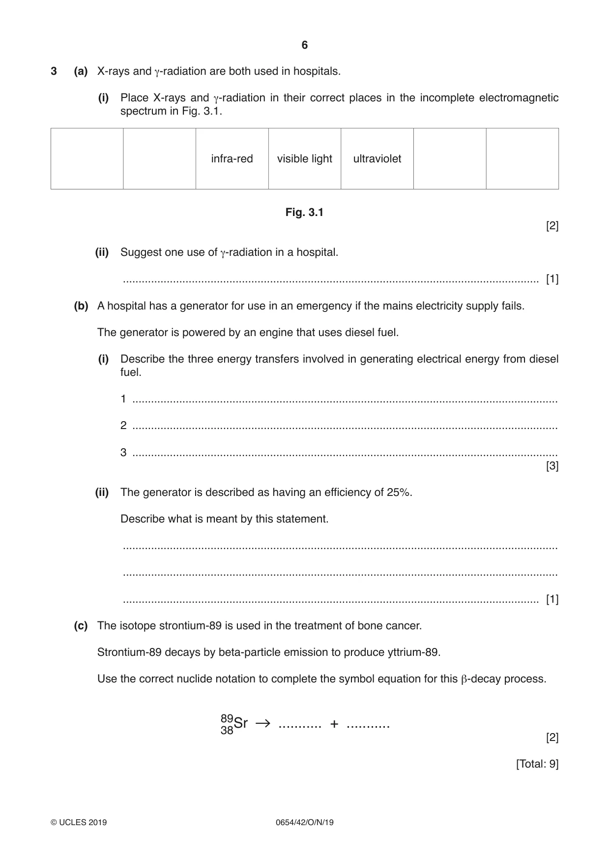 Cambridge IGCSE Sciences - Co-ordinated (Double) 0654 2019 Oct/Nov Paper 4 · Variant 2 question paper, page 6 of 28