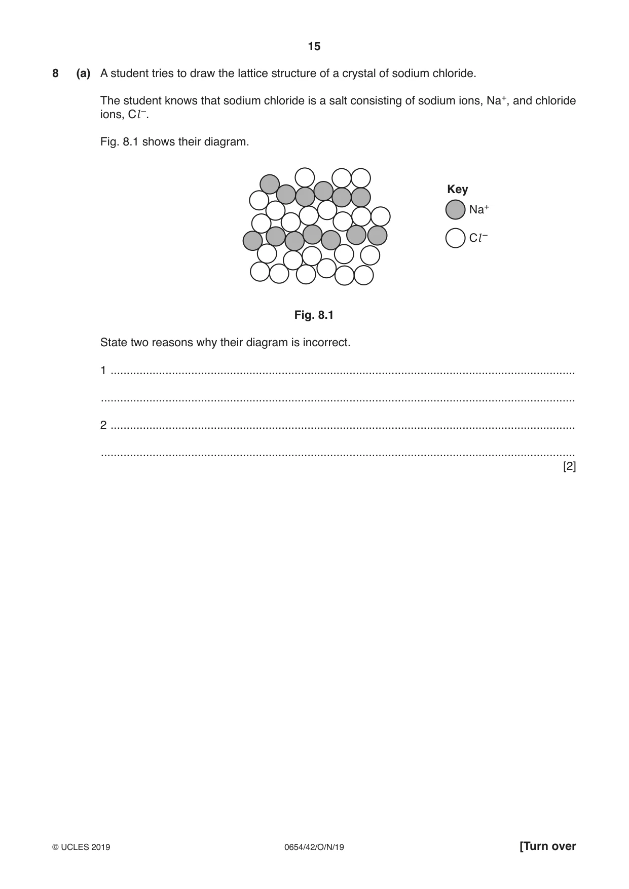Cambridge IGCSE Sciences - Co-ordinated (Double) 0654 2019 Oct/Nov Paper 4 · Variant 2 question paper, page 15 of 28