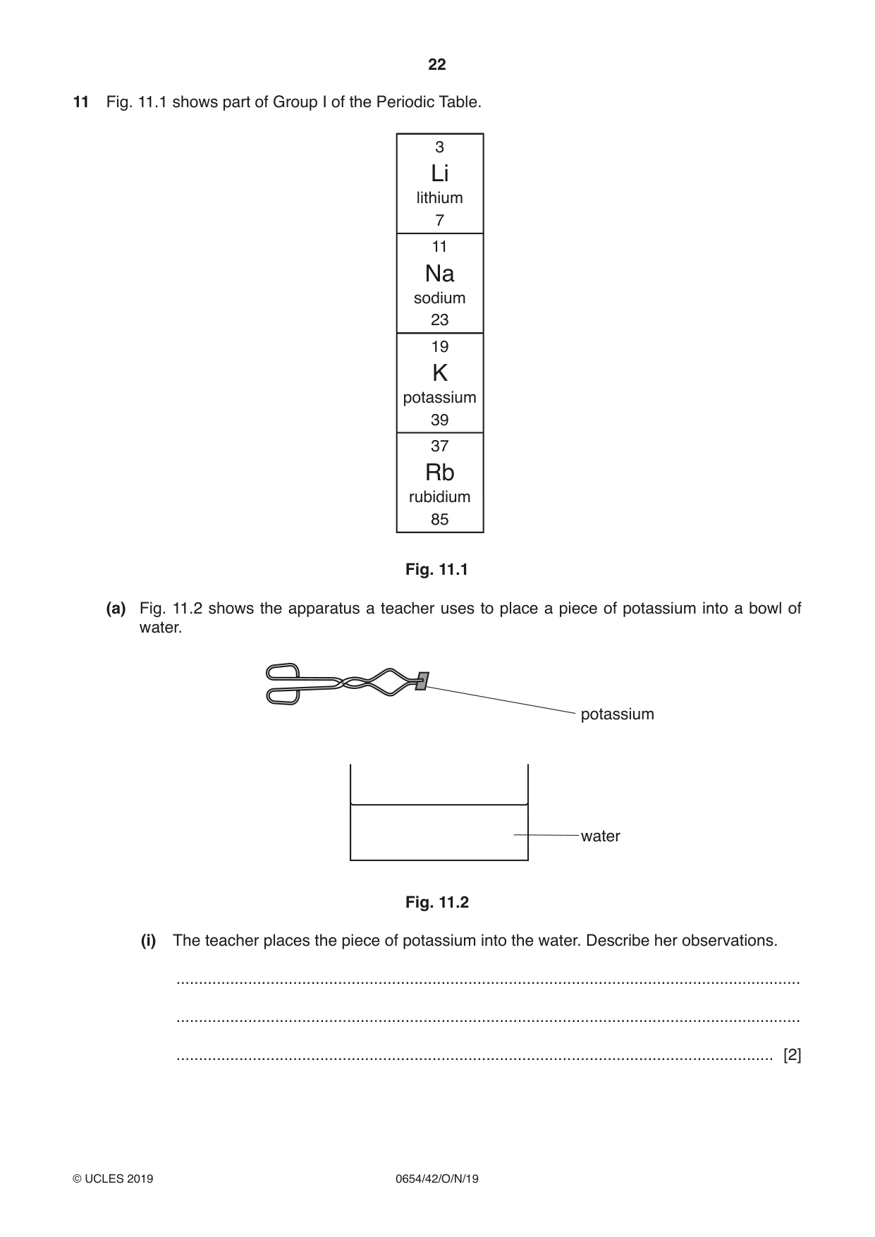 Cambridge IGCSE Sciences - Co-ordinated (Double) 0654 2019 Oct/Nov Paper 4 · Variant 2 question paper, page 22 of 28
