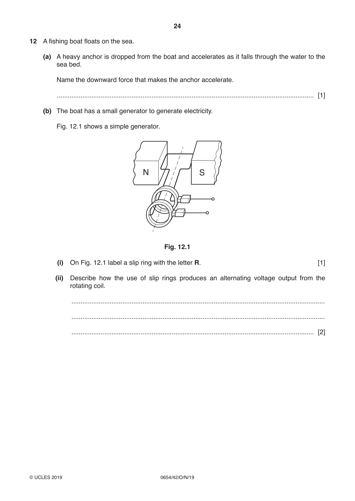 Cambridge IGCSE Sciences - Co-ordinated (Double) 0654 2019 Oct/Nov Paper 4 · Variant 2 question paper, page 24 of 28