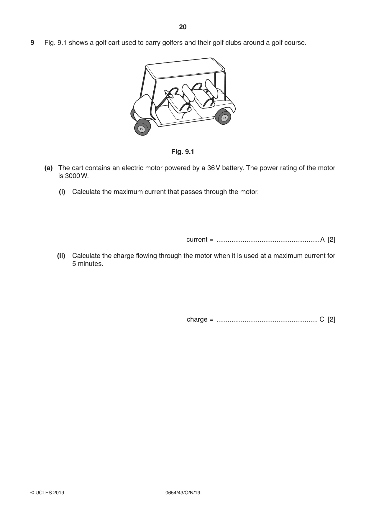 Cambridge IGCSE Sciences - Co-ordinated (Double) 0654 2019 Oct/Nov Paper 4 · Variant 3 question paper, page 20 of 32