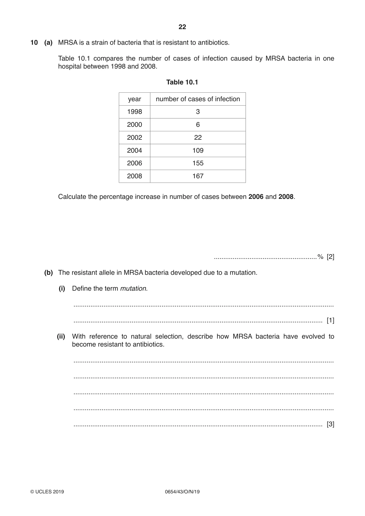 Cambridge IGCSE Sciences - Co-ordinated (Double) 0654 2019 Oct/Nov Paper 4 · Variant 3 question paper, page 22 of 32