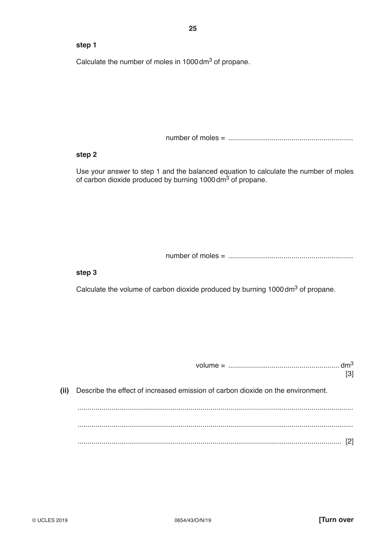 Cambridge IGCSE Sciences - Co-ordinated (Double) 0654 2019 Oct/Nov Paper 4 · Variant 3 question paper, page 25 of 32