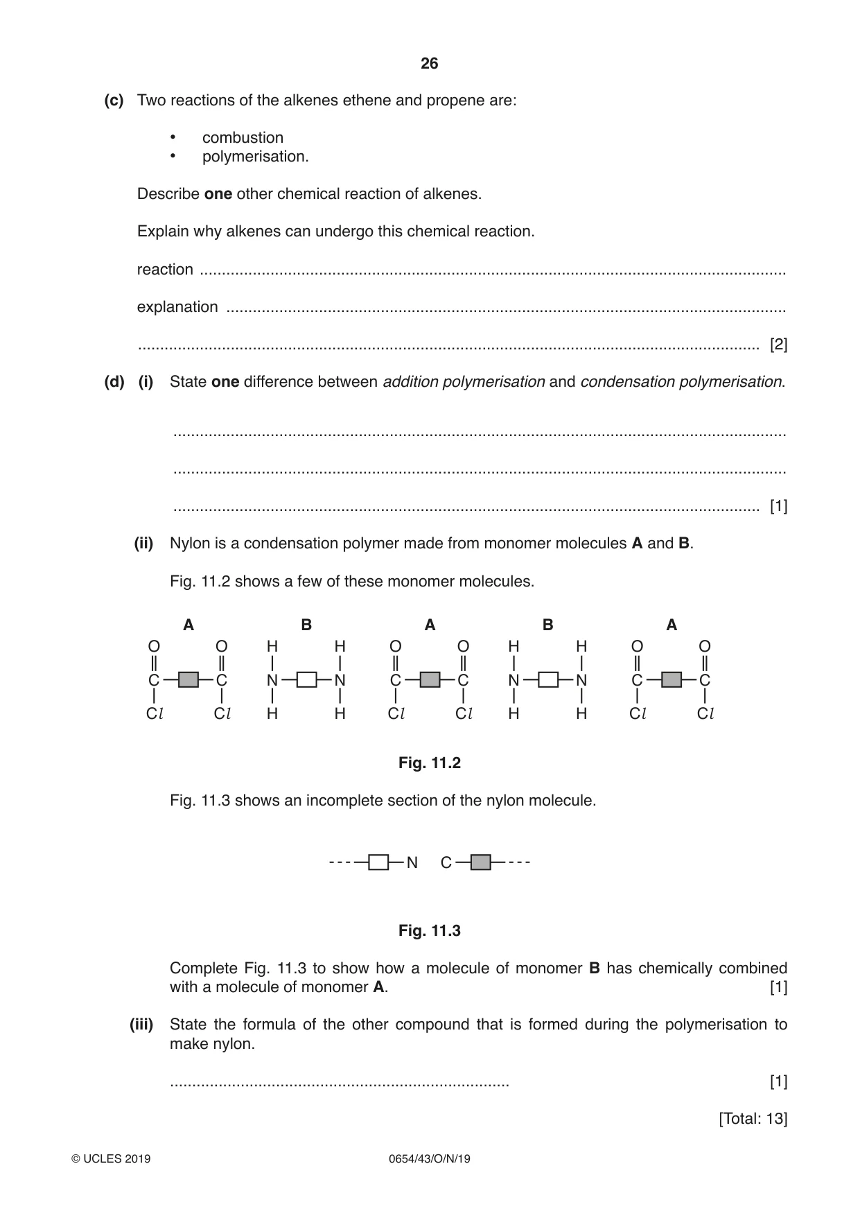 Cambridge IGCSE Sciences - Co-ordinated (Double) 0654 2019 Oct/Nov Paper 4 · Variant 3 question paper, page 26 of 32