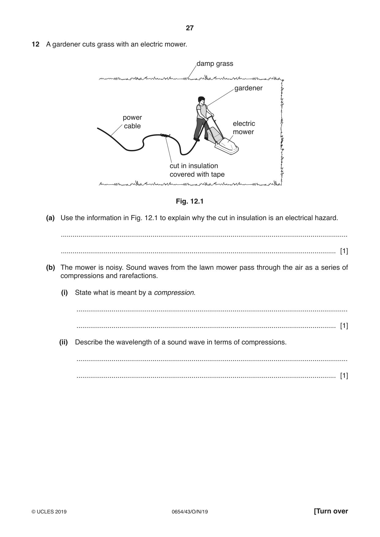 Cambridge IGCSE Sciences - Co-ordinated (Double) 0654 2019 Oct/Nov Paper 4 · Variant 3 question paper, page 27 of 32