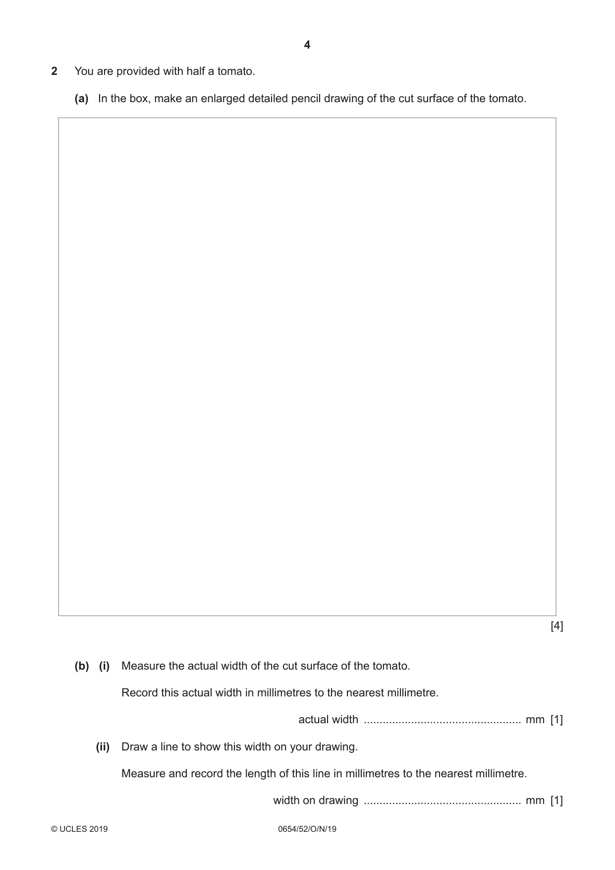 Cambridge IGCSE Sciences - Co-ordinated (Double) 0654 2019 Oct/Nov Paper 5 · Variant 2 question paper, page 4 of 16