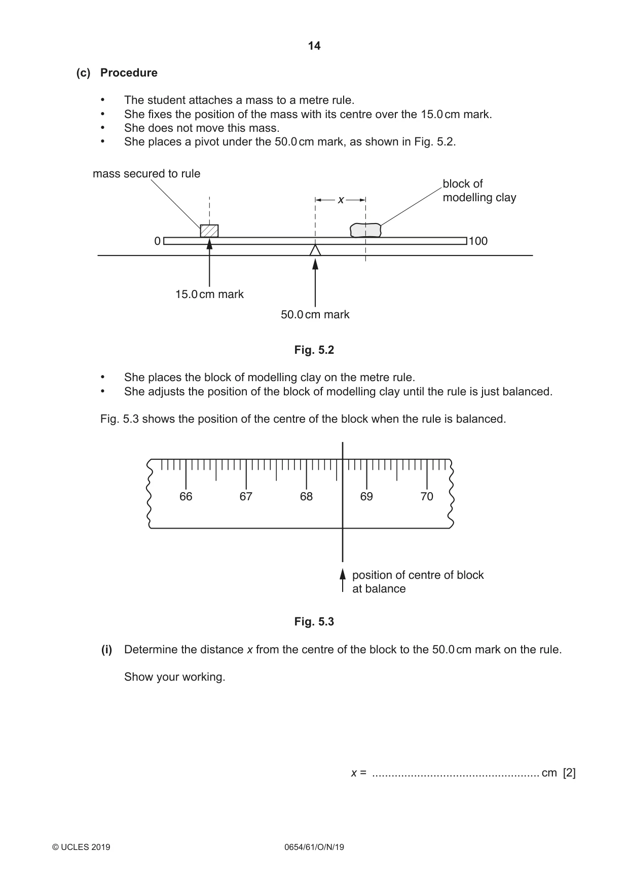Cambridge IGCSE Sciences - Co-ordinated (Double) 0654 2019 Oct/Nov Paper 6 · Variant 1 question paper, page 14 of 20