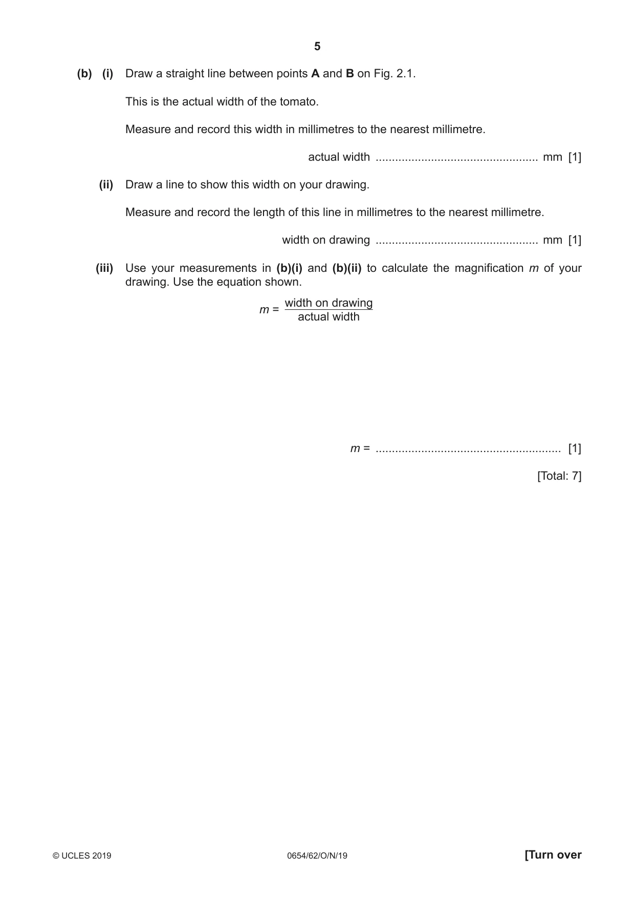 Cambridge IGCSE Sciences - Co-ordinated (Double) 0654 2019 Oct/Nov Paper 6 · Variant 2 question paper, page 5 of 20
