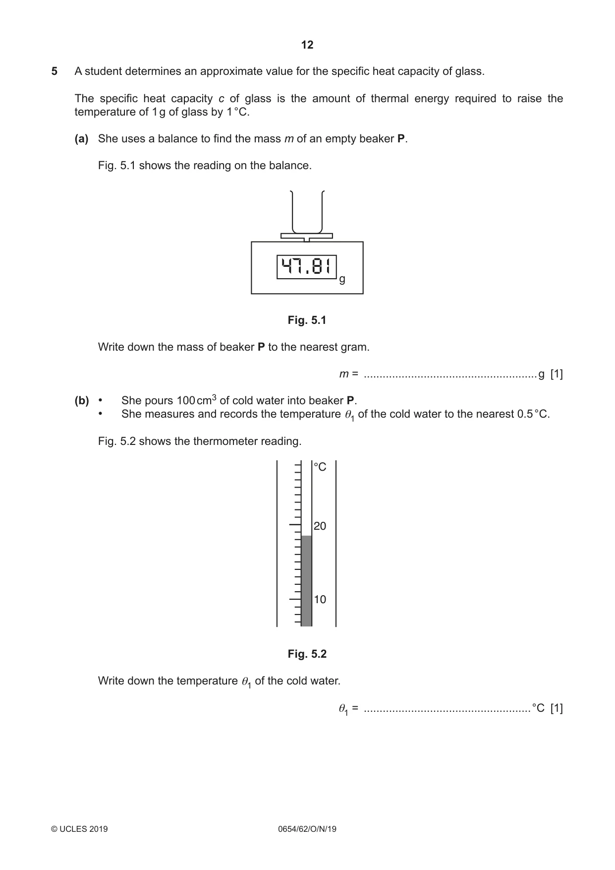 Cambridge IGCSE Sciences - Co-ordinated (Double) 0654 2019 Oct/Nov Paper 6 · Variant 2 question paper, page 12 of 20