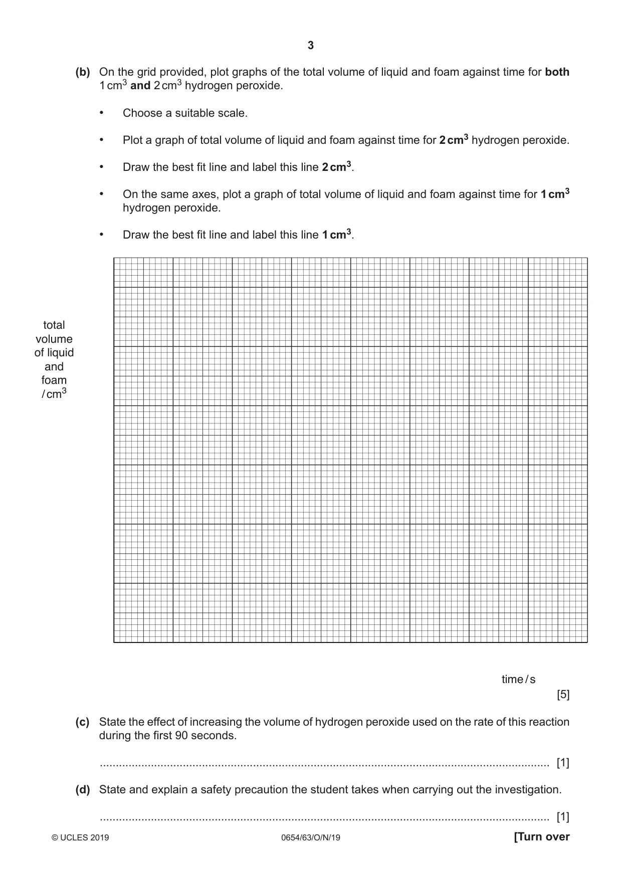 Cambridge IGCSE Sciences - Co-ordinated (Double) 0654 2019 Oct/Nov Paper 6 · Variant 3 question paper, page 3 of 16