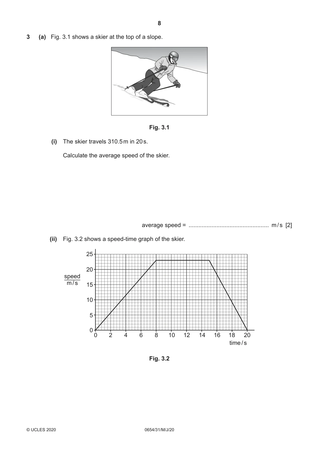 Cambridge IGCSE Sciences - Co-ordinated (Double) 0654 2020 May/June Paper 3 · Variant 1 question paper, page 8 of 32