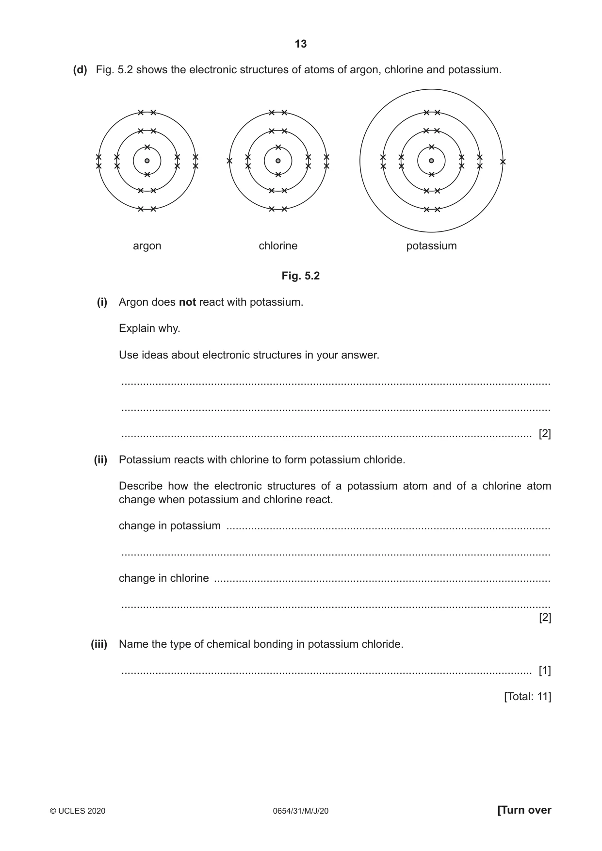 Cambridge IGCSE Sciences - Co-ordinated (Double) 0654 2020 May/June Paper 3 · Variant 1 question paper, page 13 of 32