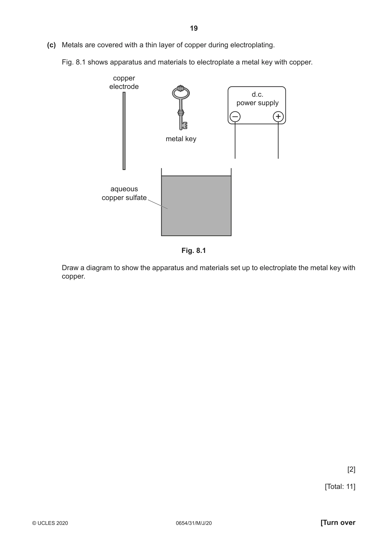 Cambridge IGCSE Sciences - Co-ordinated (Double) 0654 2020 May/June Paper 3 · Variant 1 question paper, page 19 of 32