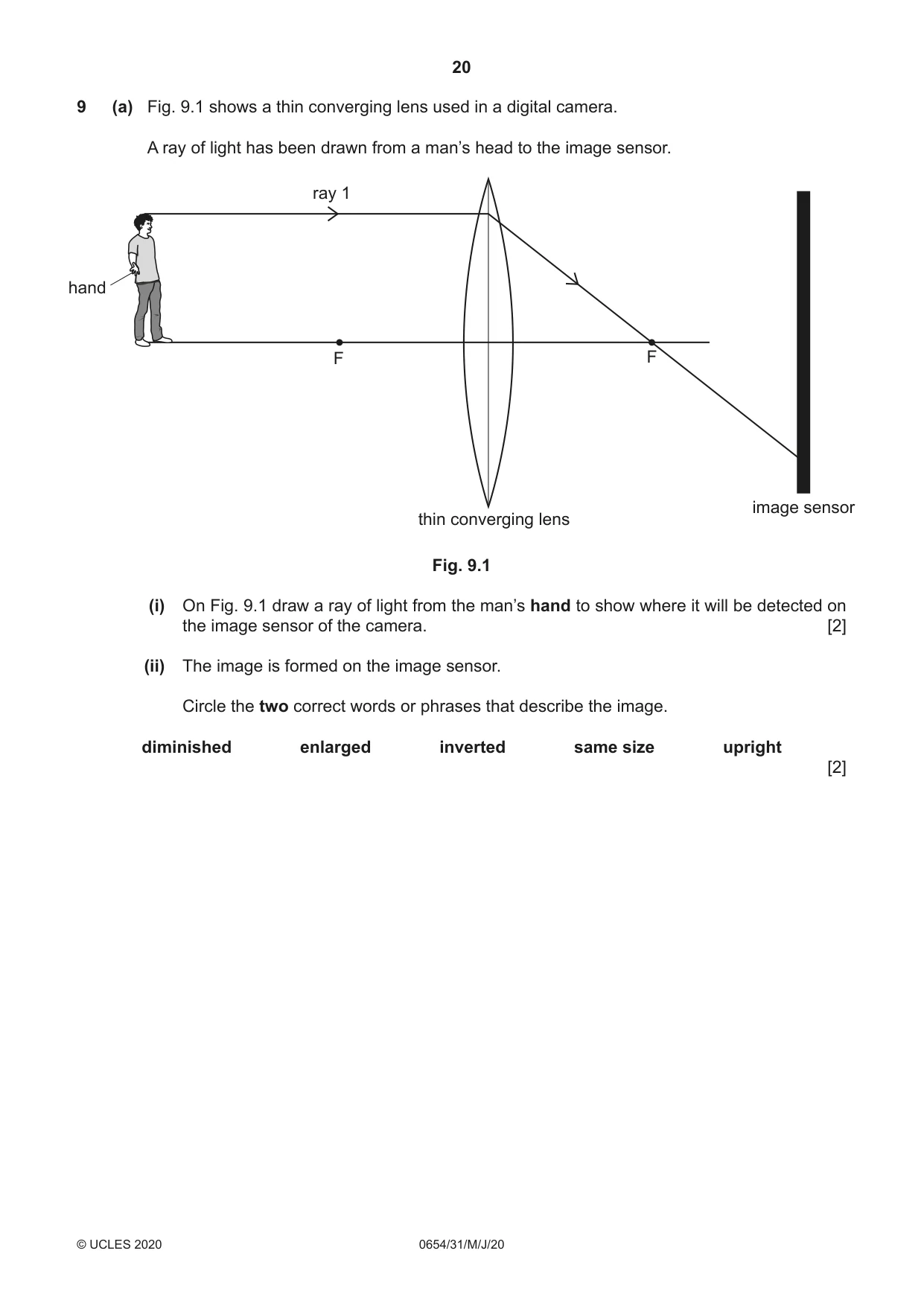 Cambridge IGCSE Sciences - Co-ordinated (Double) 0654 2020 May/June Paper 3 · Variant 1 question paper, page 20 of 32
