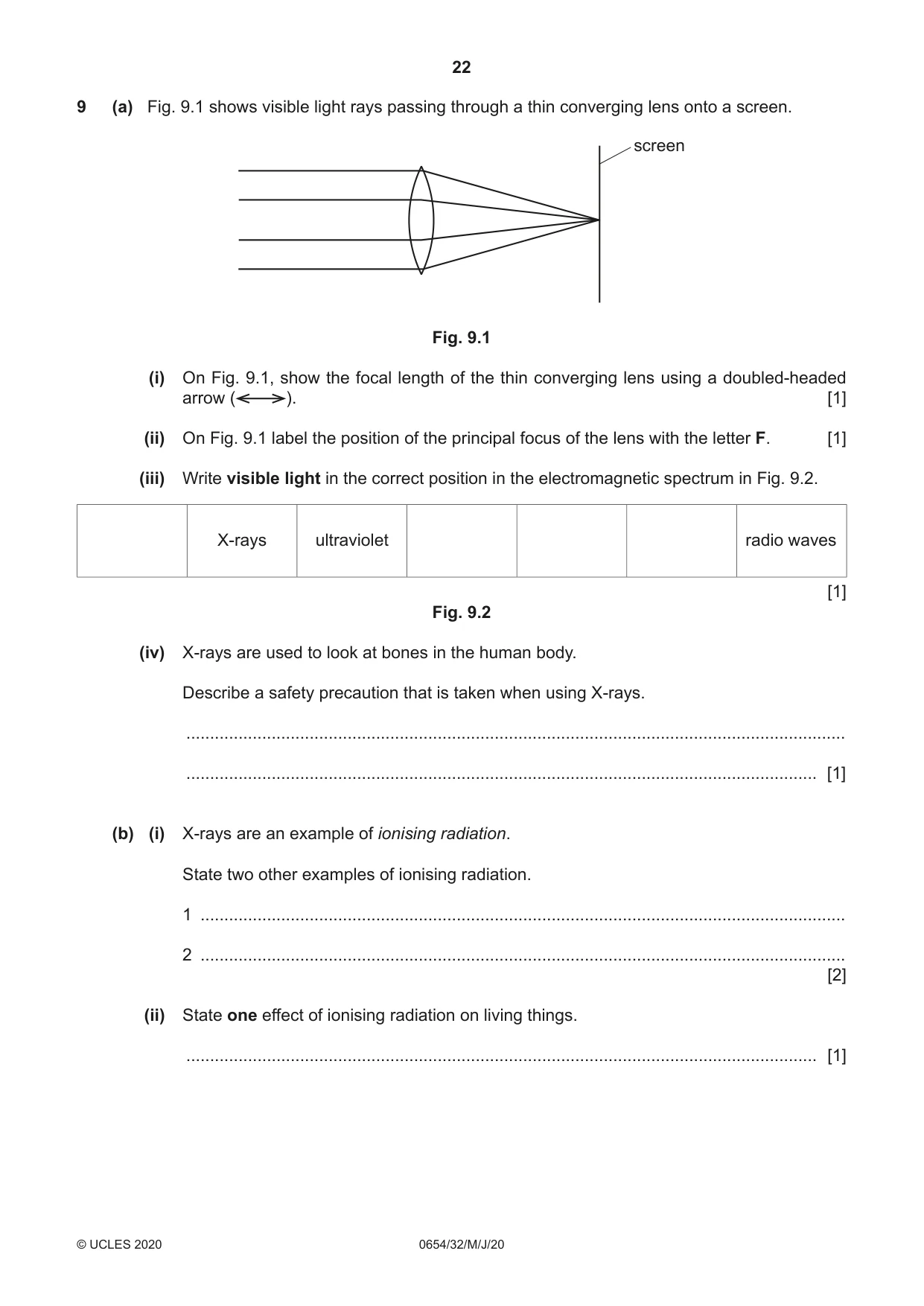 Cambridge IGCSE Sciences - Co-ordinated (Double) 0654 2020 May/June Paper 3 · Variant 2 question paper, page 22 of 32