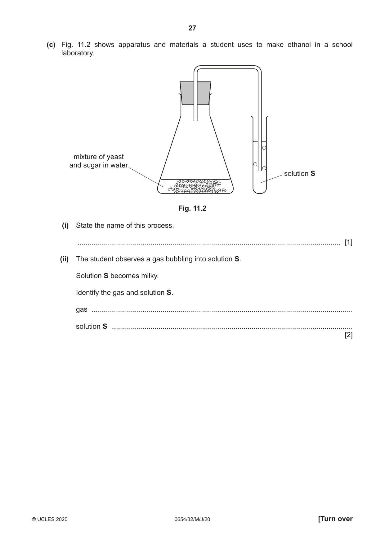 Cambridge IGCSE Sciences - Co-ordinated (Double) 0654 2020 May/June Paper 3 · Variant 2 question paper, page 27 of 32