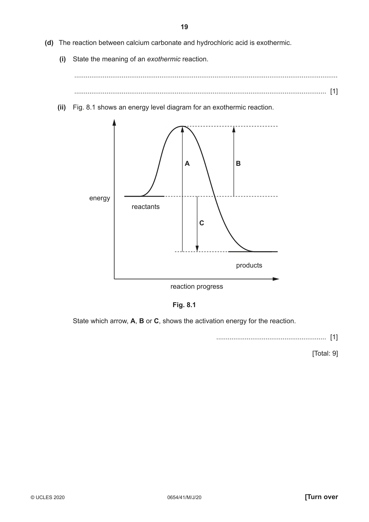 Cambridge IGCSE Sciences - Co-ordinated (Double) 0654 2020 May/June Paper 4 · Variant 1 question paper, page 19 of 32