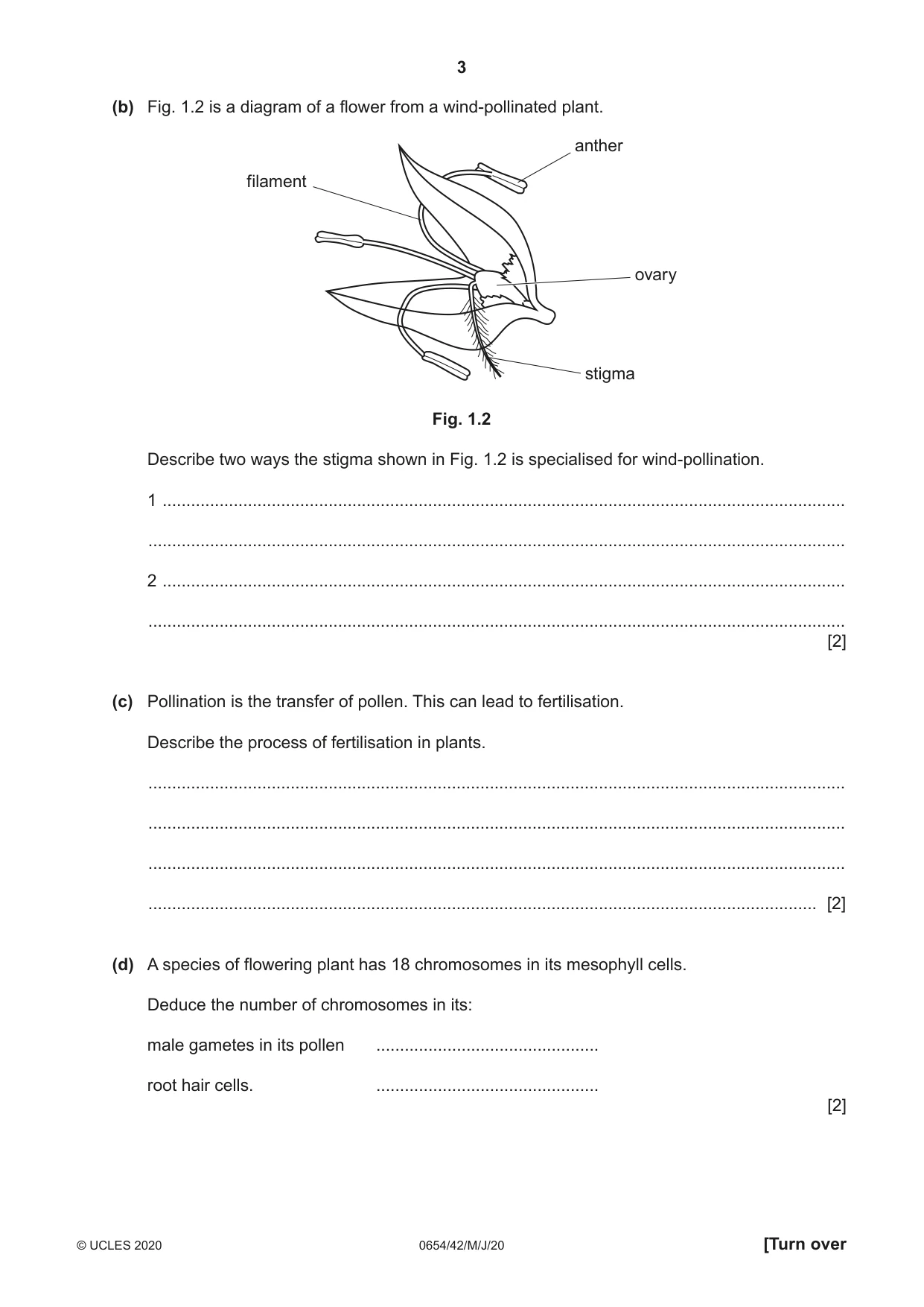 Cambridge IGCSE Sciences - Co-ordinated (Double) 0654 2020 May/June Paper 4 · Variant 2 question paper, page 3 of 32